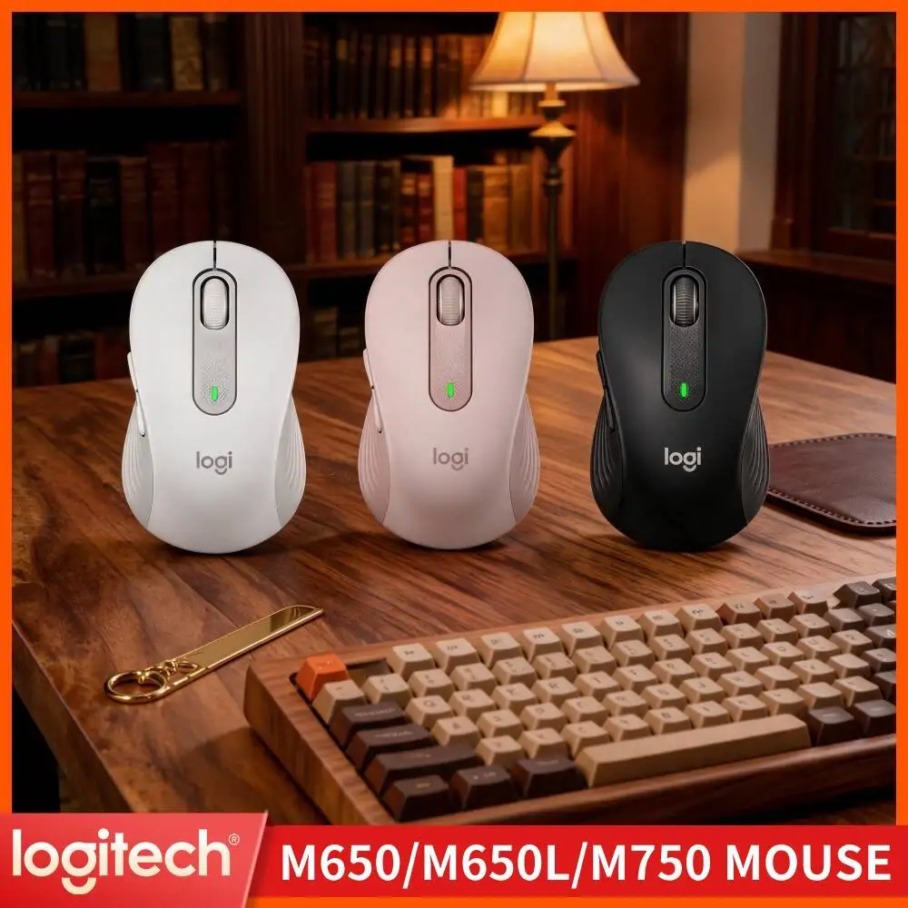 Logitech M650/M650L Wireless Mouse - 5 Programmable Buttons, Dual Connectivity, SilentTouch Tech, 20-Month Bluetooth Battery
