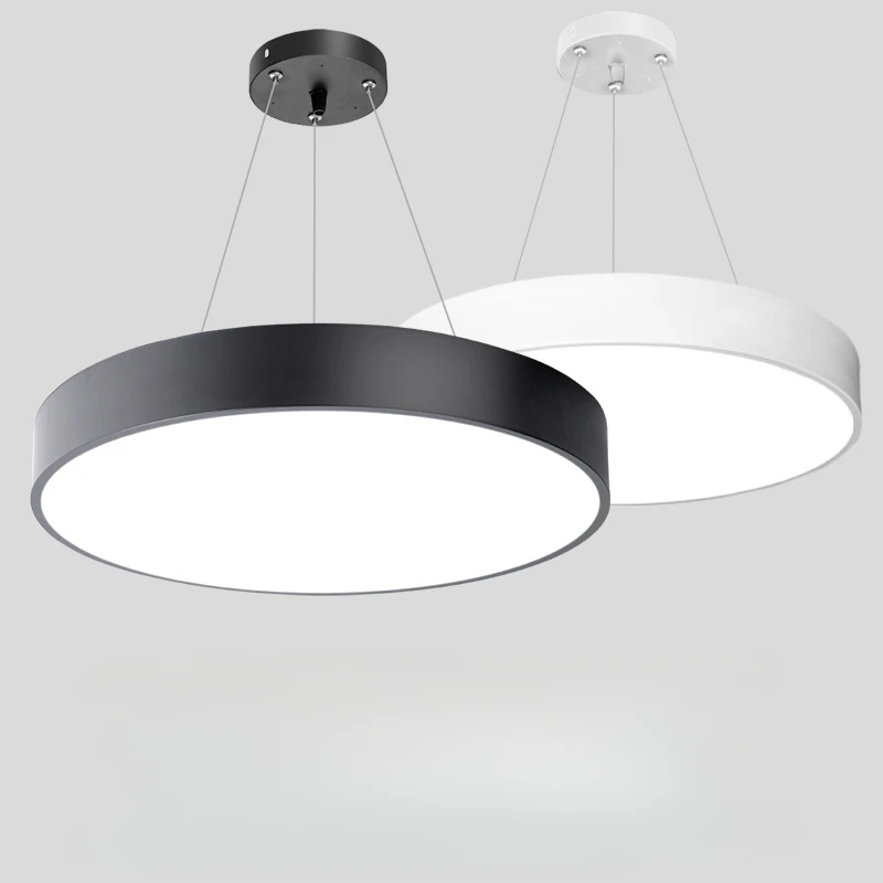 

LED circular pendant light, office hollow ceiling light, hanging line bar counter, modern and simple lighting fixtures