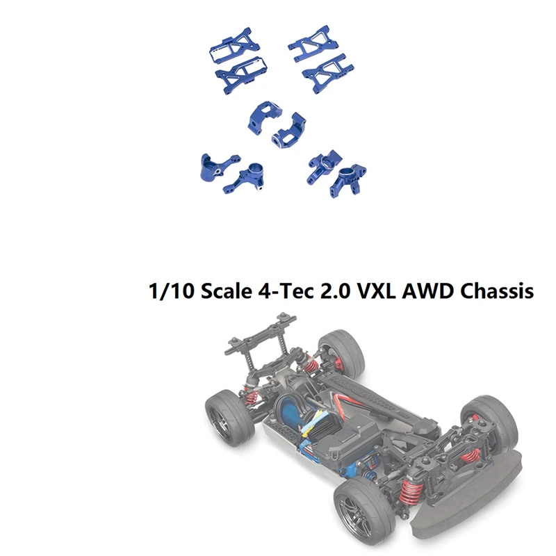 مجموعة ترقية معدنية لسيارات الطرق ، أذرع التعليق ، ذراع المفصل ، Traxxas 4-Tec من من من نوع VXL ، 12