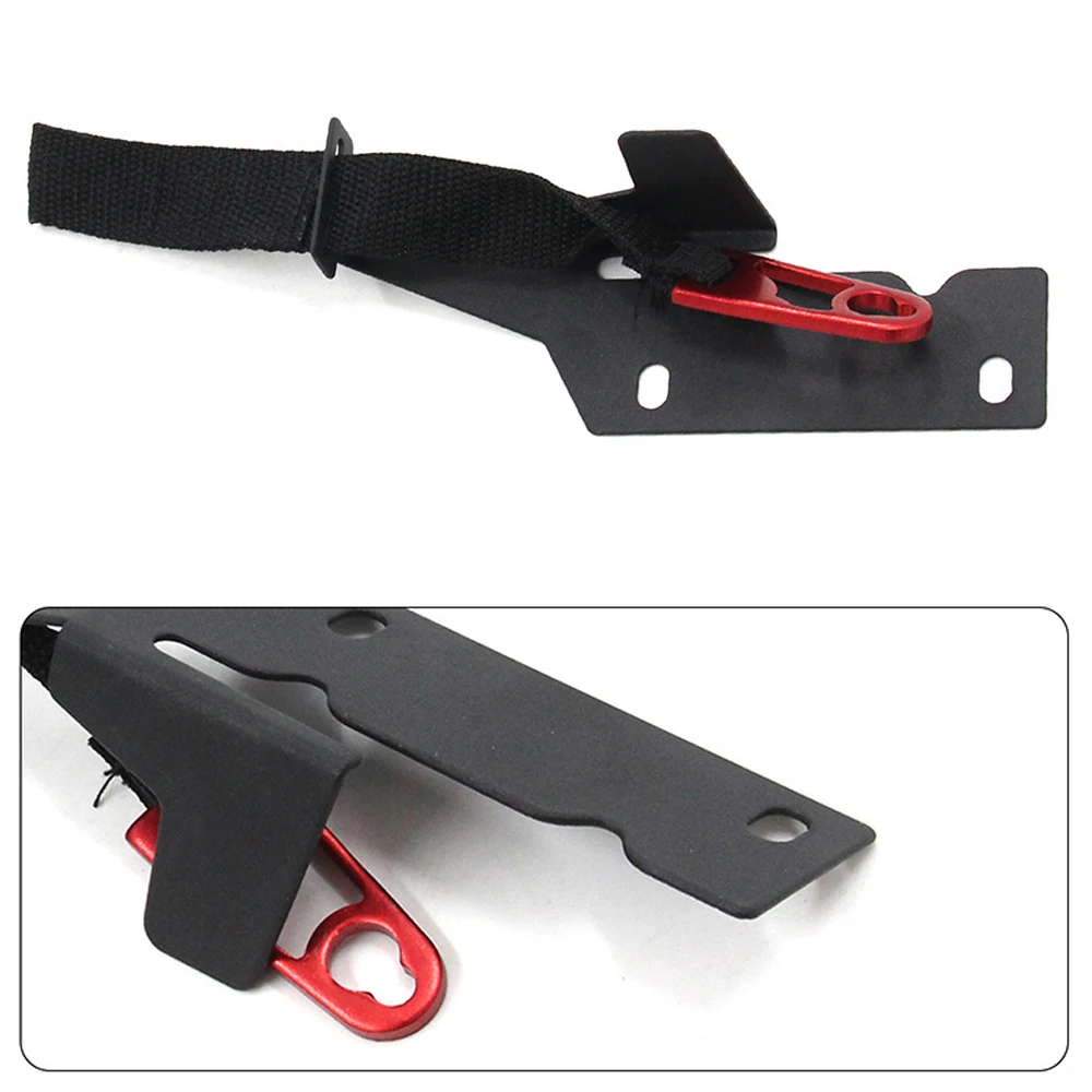 Rear Seat Quick Latch Release Kit Red Silver Rear Seat Release Belt With Buckle Adjustable Strap for Ford F150 Raptor F250 F350