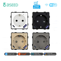 BSEED Wifi Electrical Sockets Power Monitor Outlets With USB Type-C Tuya Smart Life Alexa App Control Timing Function DIY Parts