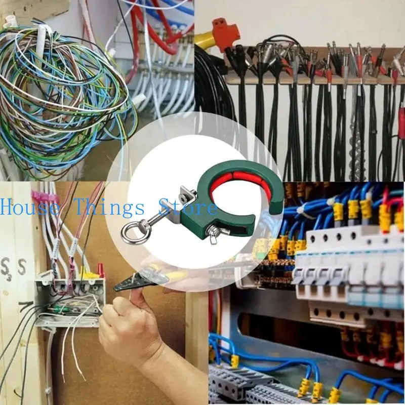 652F 2Pieces Nonslip Cable Guide Pulley System For Power Engineers And Installation Professional Building Site Applications