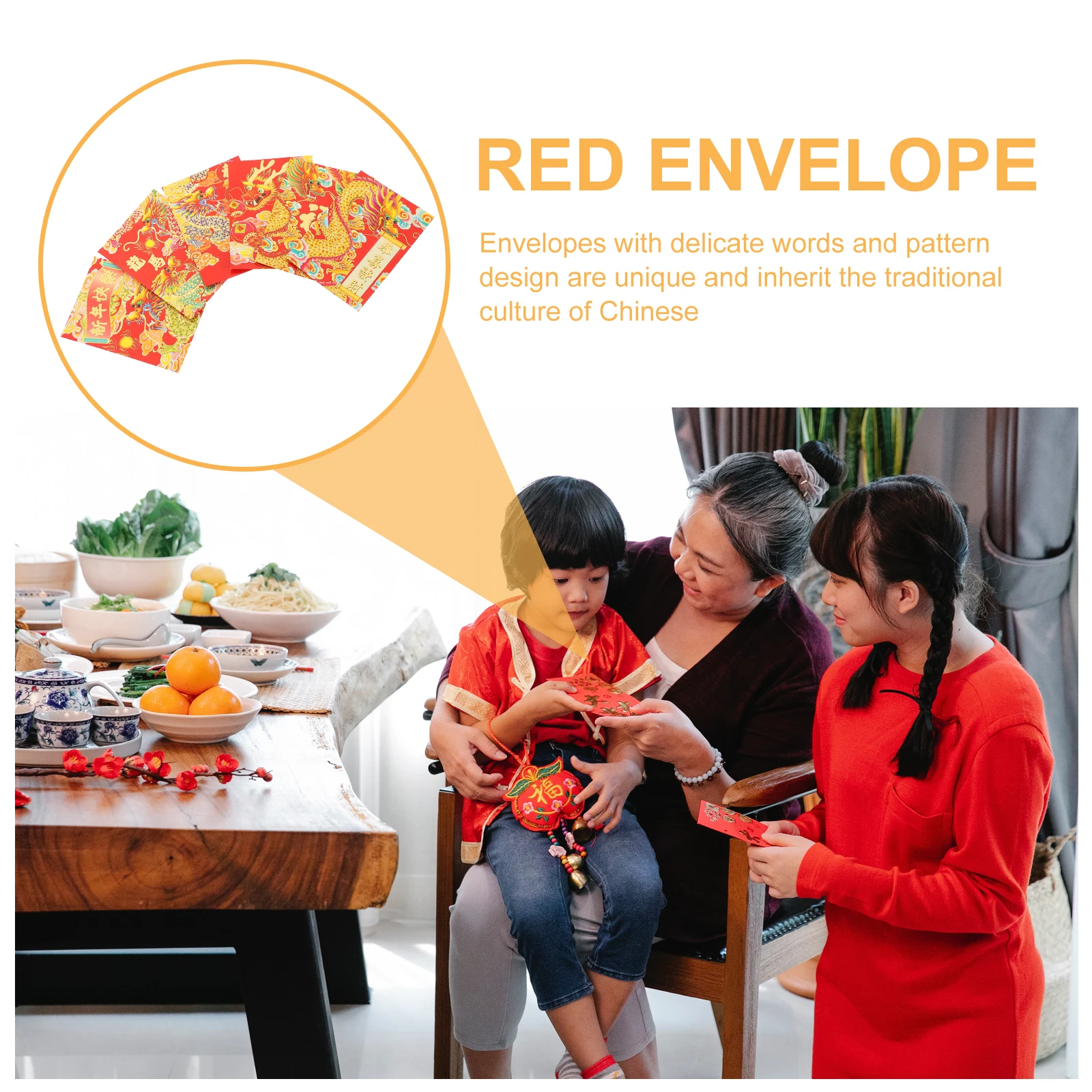 

30pcs Red Envelope Bag Paper Red Envelopes Chinese New Year Envelopes Cash Gift Spring Festival Decorative Packet Chinese Style
