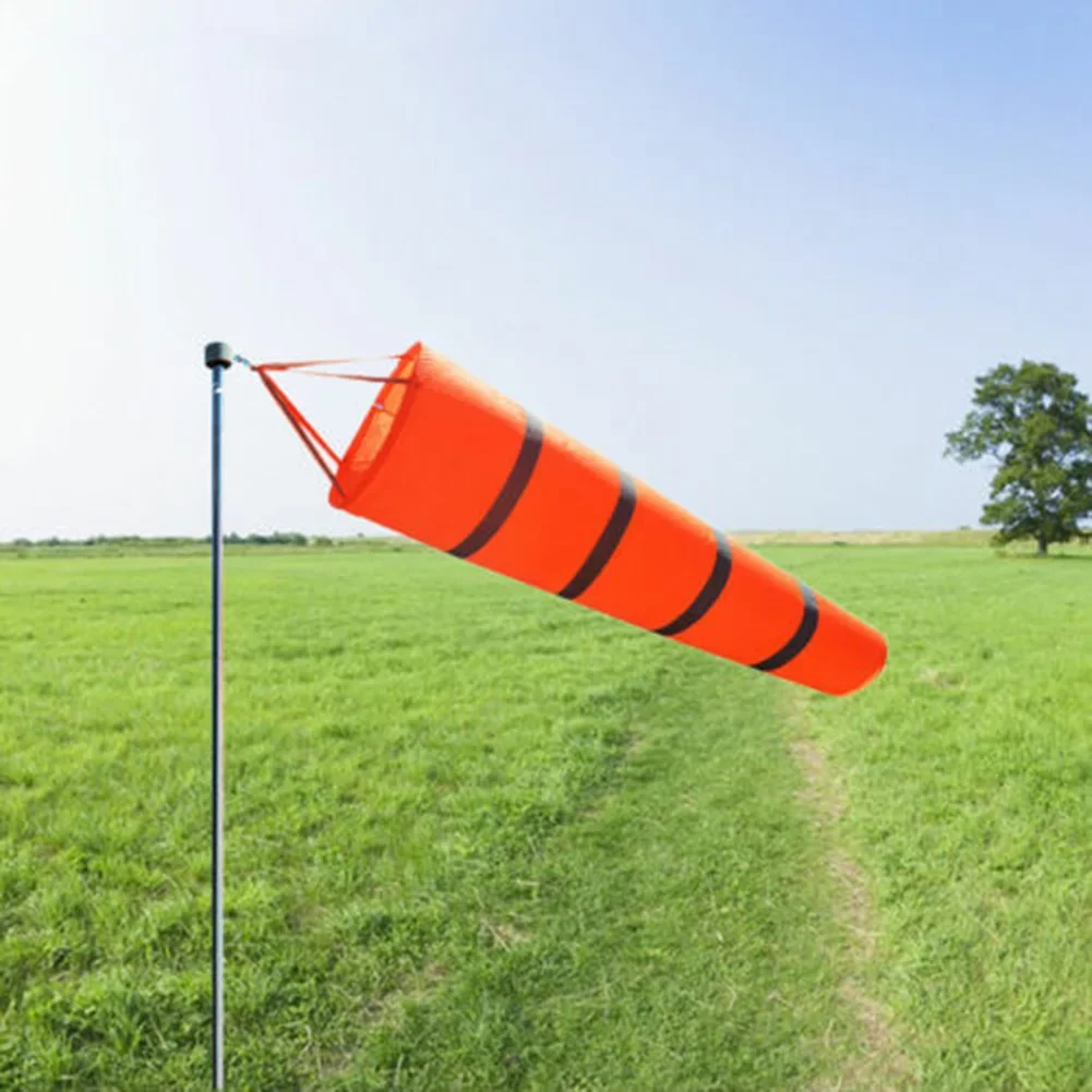 Weather Station Windsock 150cm Rip Stop Polyester Design for Accurate Wind Speed and Direction Assessment at Airports