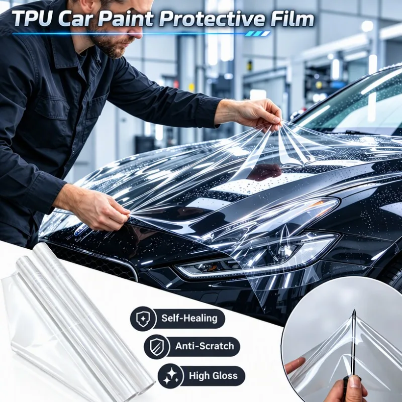 TPU PPF Car Paint Protection Film Anti‑Scratch Transparent Stickers Interior Exterior Auto Wrap Decal Glossy Car Accessories