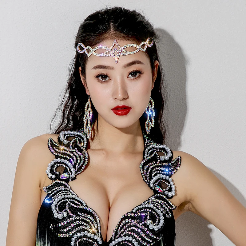 Belly dance performance forehead decoration Latin dance competition performance forehead decoration Eastern dance classic eyebro