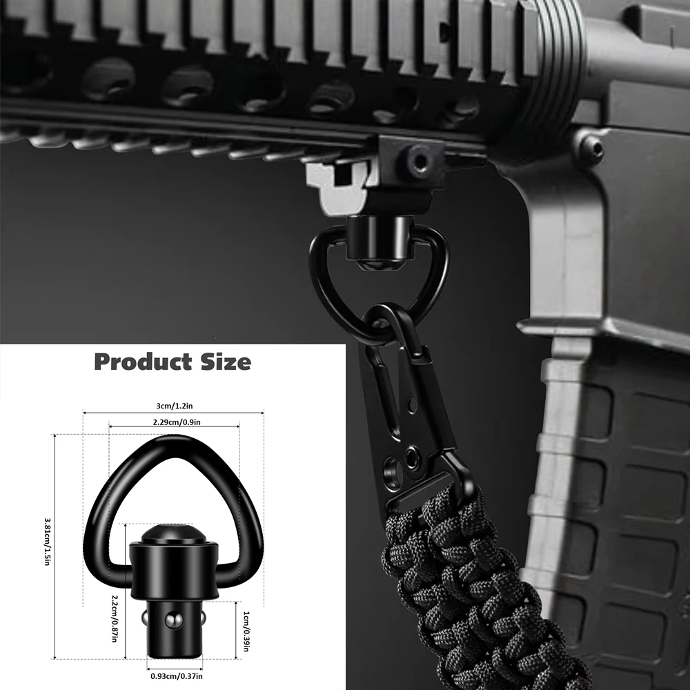 2PCS Quick Release Swivel Mount Adapter, 360° Rotating Buckle Connector for Outdoor Gear Straps, Accessories and Equipment