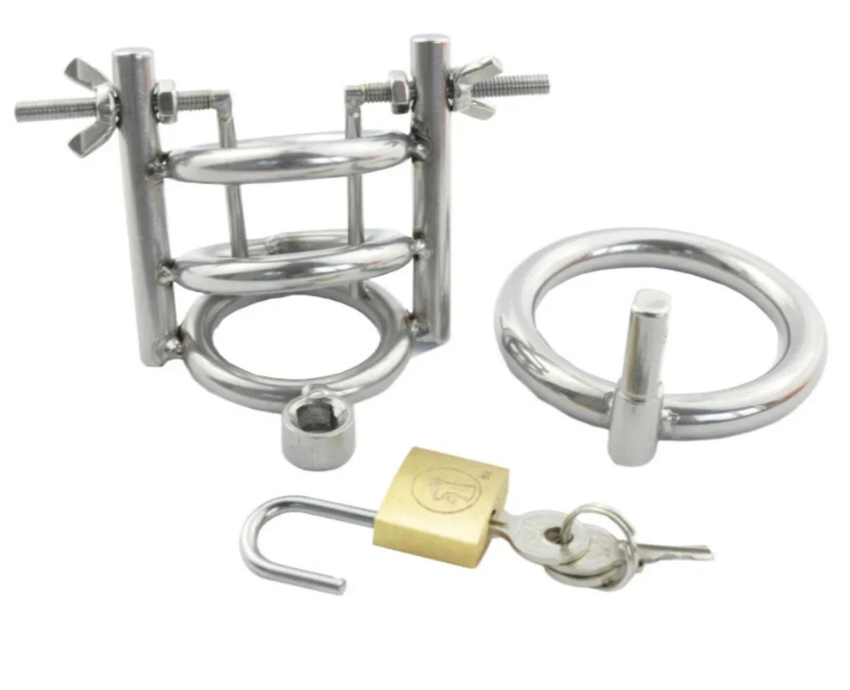 Stainless Steel Cock Rings Chastity Lock Urethral Plug Urethral Sound Dilator Stimulator Penis Plug Adult Sex Toys For Men cbt view 4