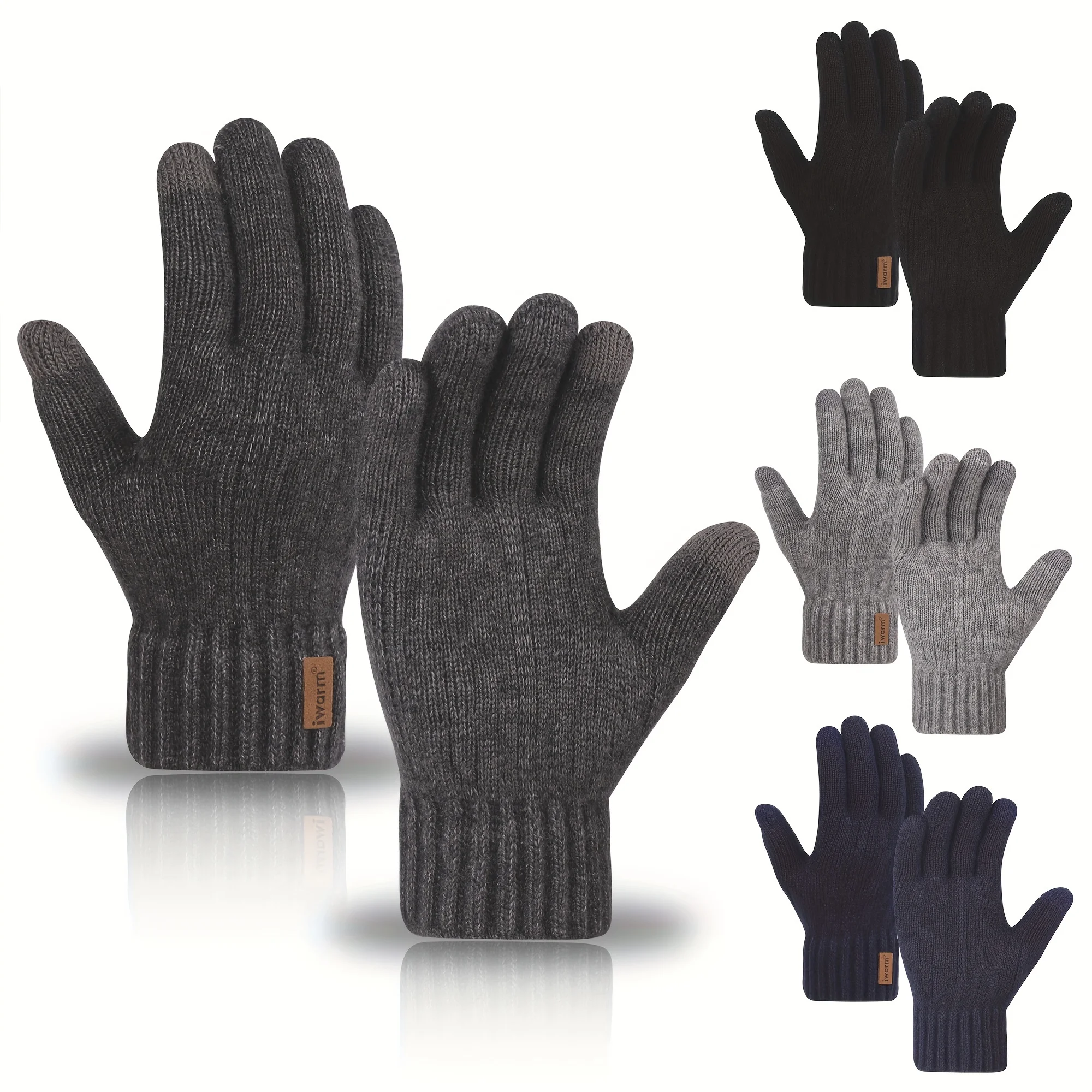 A Pair of Alpaca Wool Warm Touchscreen Gloves, Suitable for Winter Office Work, Travel, and Cycling - an Ideal Gift Choice