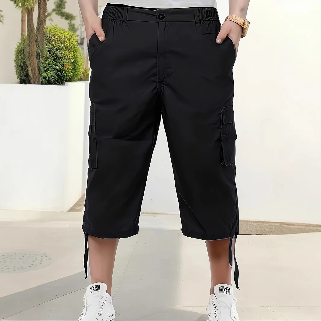 Summer Men's Cargo Shorts Multi Pocket Workwear Shorts Loose Fit Outdoor Casual Shorts Lightweight Utility Hiking Short Pants