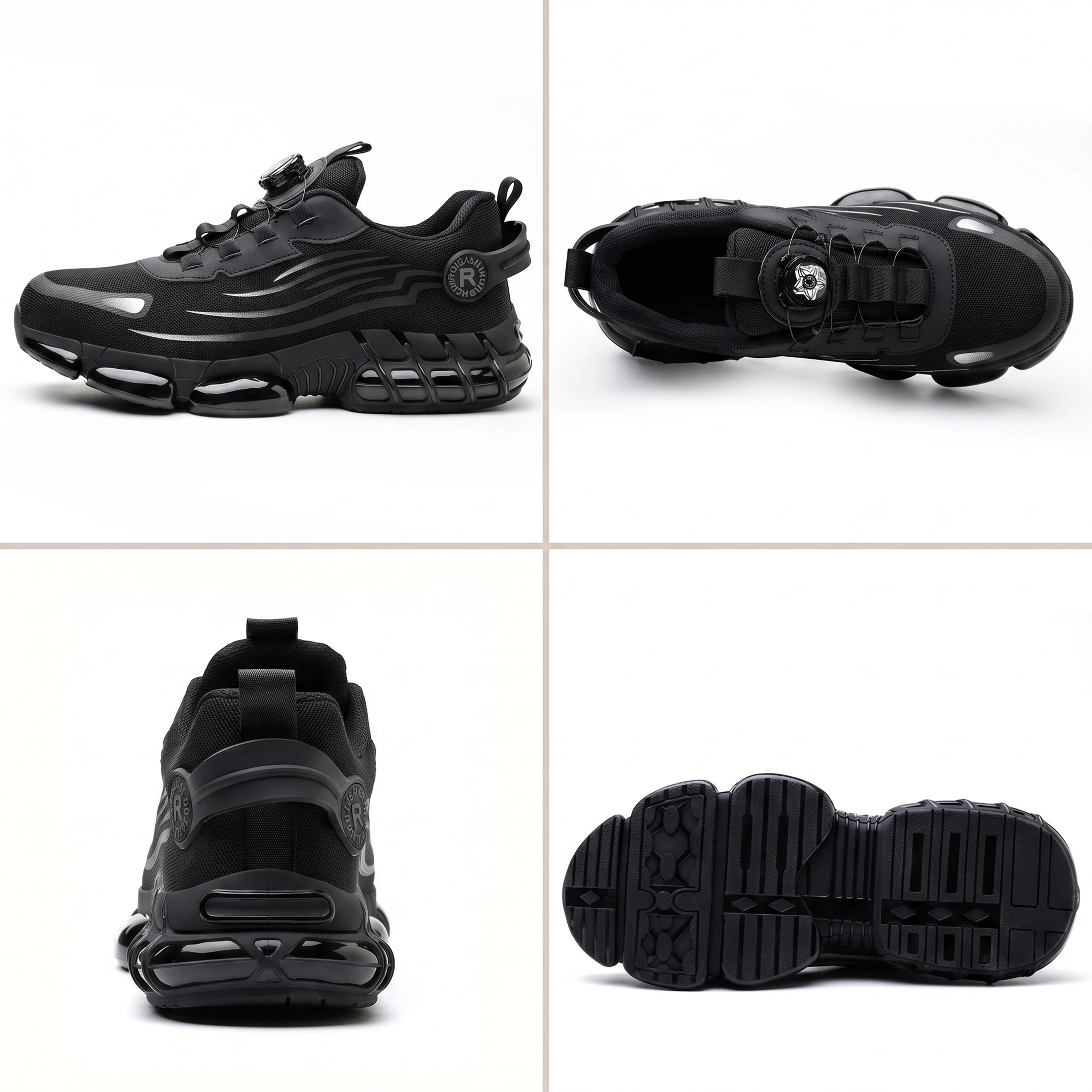 Herren-Halloween-Arbeitsschuhe mit Stahlkappe, stoßfest, durchstichsicher, atmungsaktiv, geruchsneutralisierend, Sicherheits-Freizeitschuhe, modische Schuhe – Detail 4