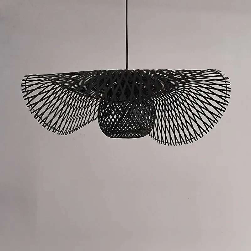 

Japan Bamboo Ceiling Pendant Lamp Tatami Mat Restaurant Shop Ceiling Hanging Lamp Living Room Chandelier E27 Mood Light