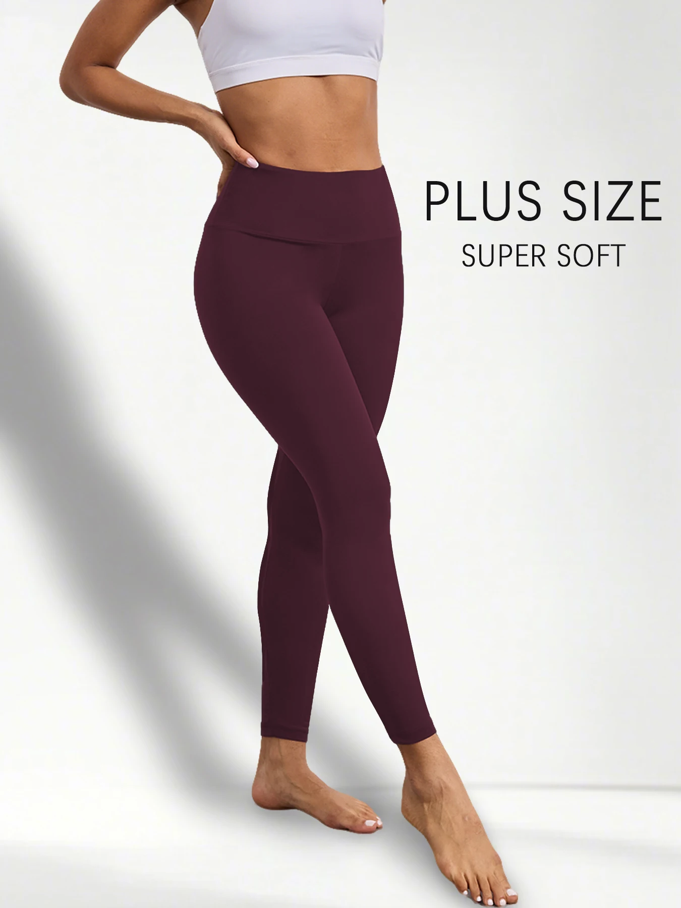 

Plus Size Women's High Waisted Leggings with Super Soft Fabric Ideal for Yoga Running Workout and Relaxing at Home