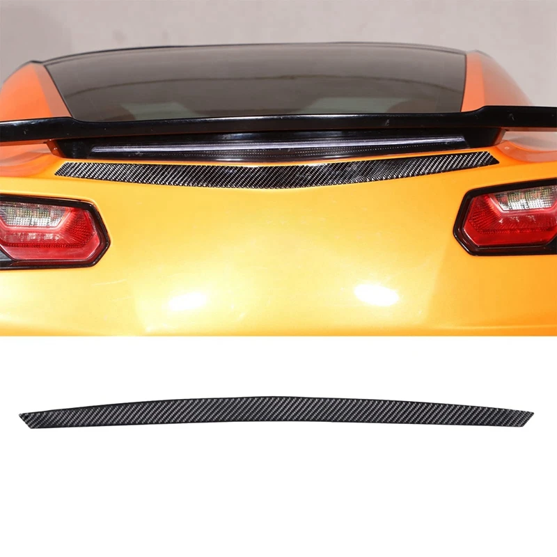 For Corvette C7 2014-2019 Soft Carbon Fiber Car Rear Tail Light Logo Trim Strips Trim Sticker Accessories