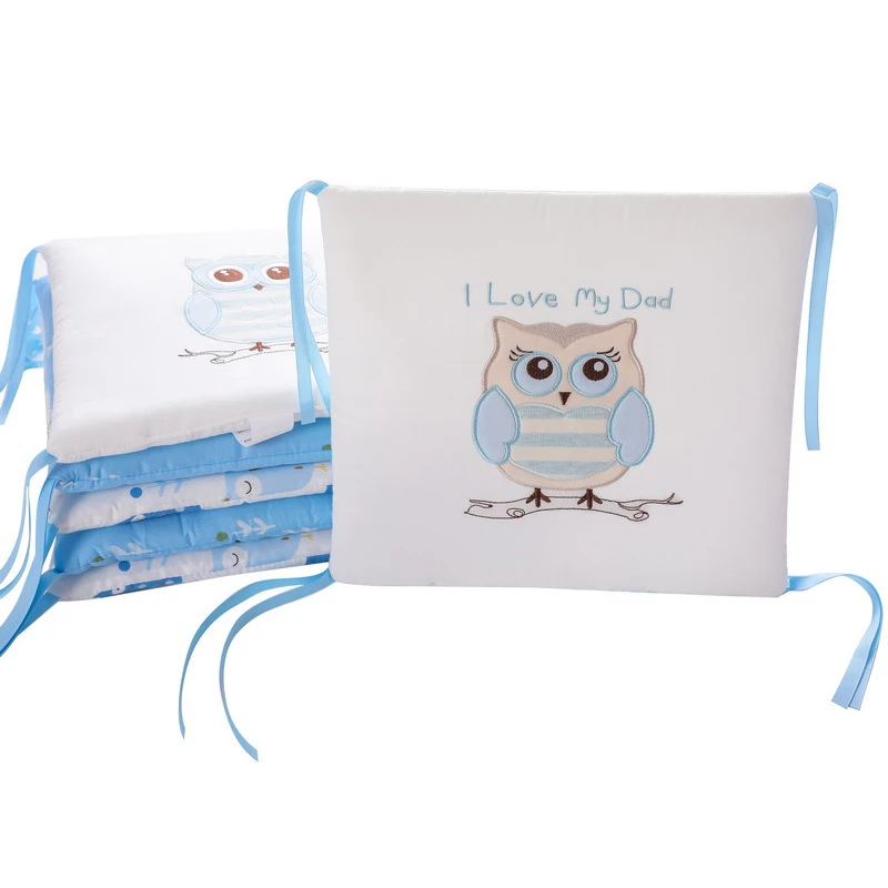 6 قطعة سرير بيبي حامي سرير الوفير منصات سرير بيبي الوفير المضادة للتصادم المضادة للسقوط سرير أطفال حول مزيج القطن سرير المهد الوفير #5