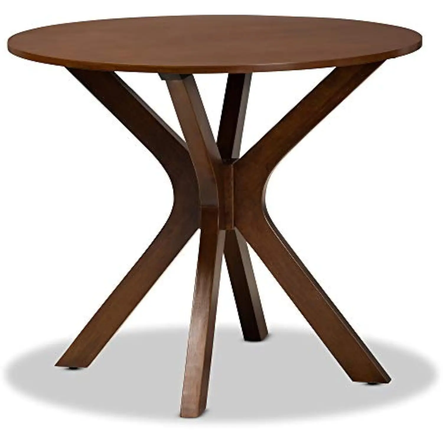 

Kenji Modern and Contemporary Walnut Brown Finished 35-Inch-Wide Round Wood Dining Table