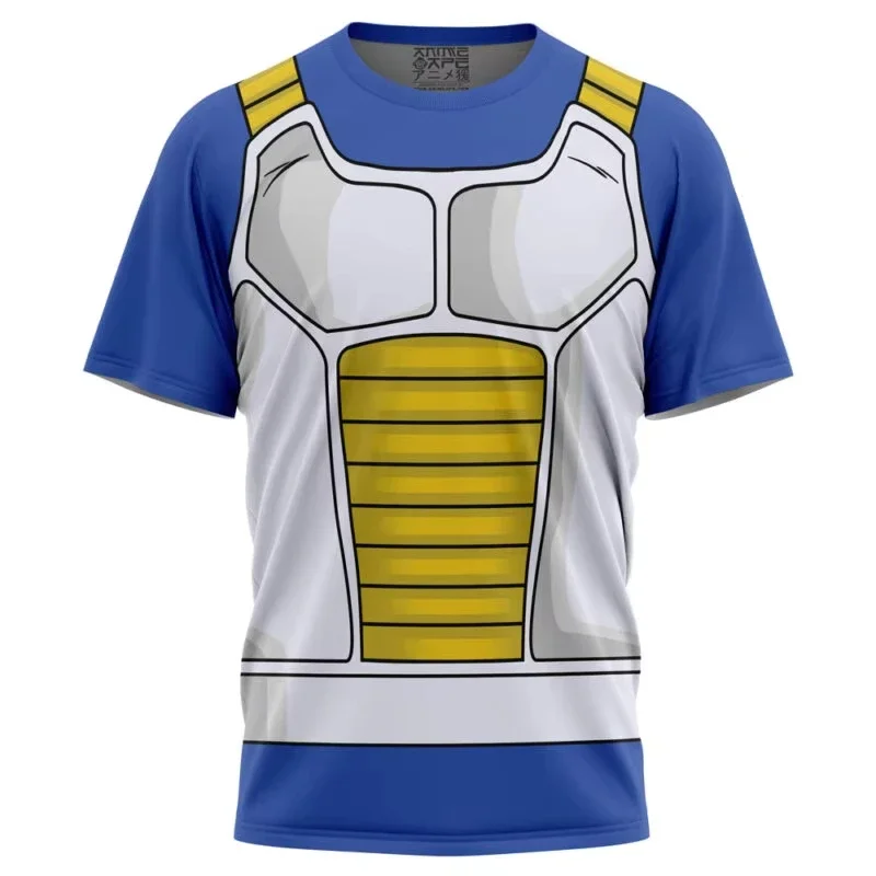 20276 Summer New Dragon Ball Z Vegeta Fighting Style Men's Sports Short Sleeve Shorts Children's Fitness Suit Super Leisure Suit