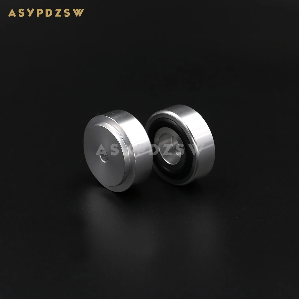 4 peças 30*13mm alto brilho amplificador de alumínio completo alto-falante máquina pés almofada de choque prata/preto (opcional)