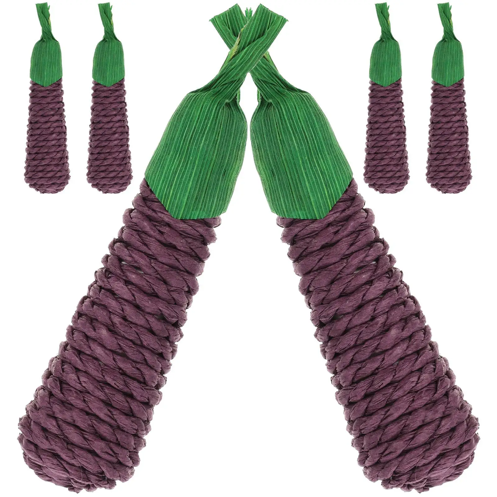 6 قطعة لعبة مطاطي القش الباذنجان أرنب عض الهامستر اللعب لدغة عصا الدعامة مضغ شينشيلا توريد اللعب