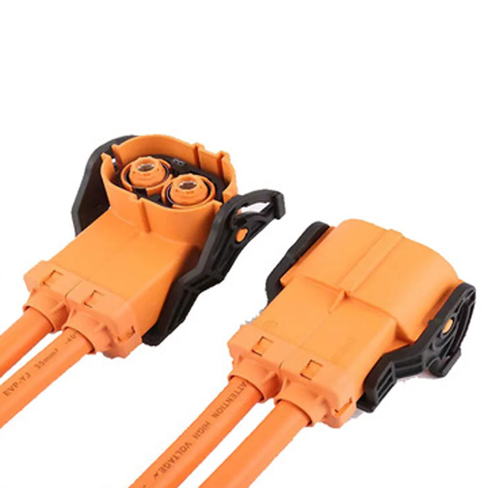 Conector de Bateria de Plugue de Alta Tensão Bateria de Lítio do Veículo Elétrico Terminal de Conexão de Cabo de Alta Potência 100250a dc 1500v 2p