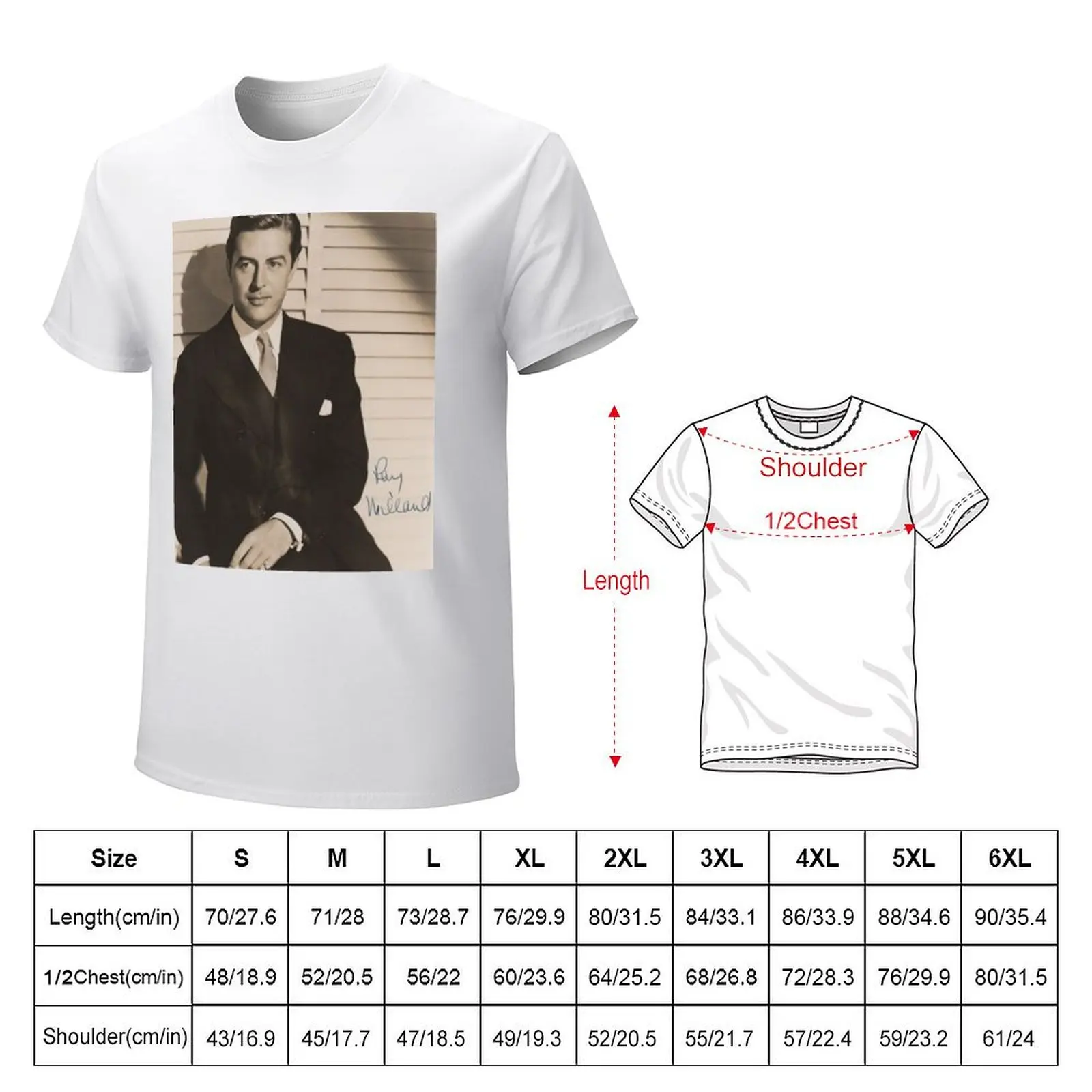 Ray Milland Signed T-Shirt shirts graphic tees sublime sweat designer t shirt men