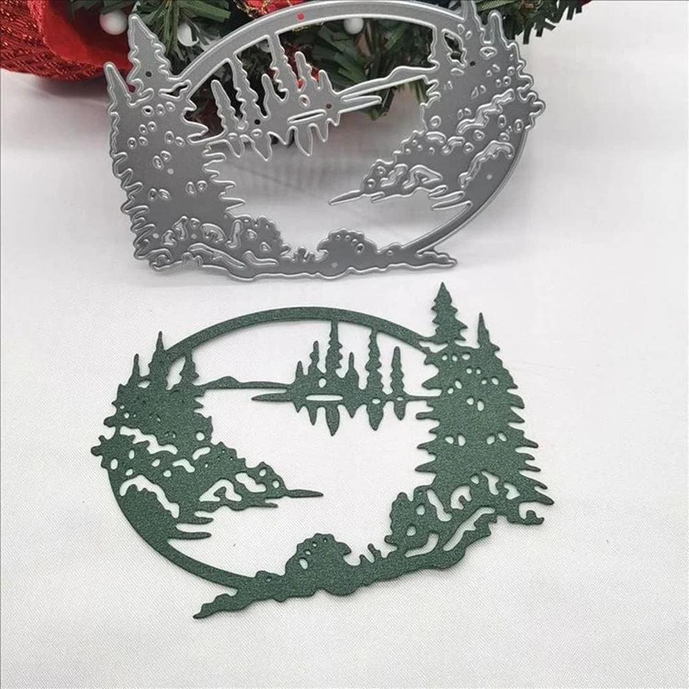 New cutting dies 2024 new arrivals Christmas Forest Dies Metal Cut Dies for DiY scrapbooking perforadora para papel Handicrafts