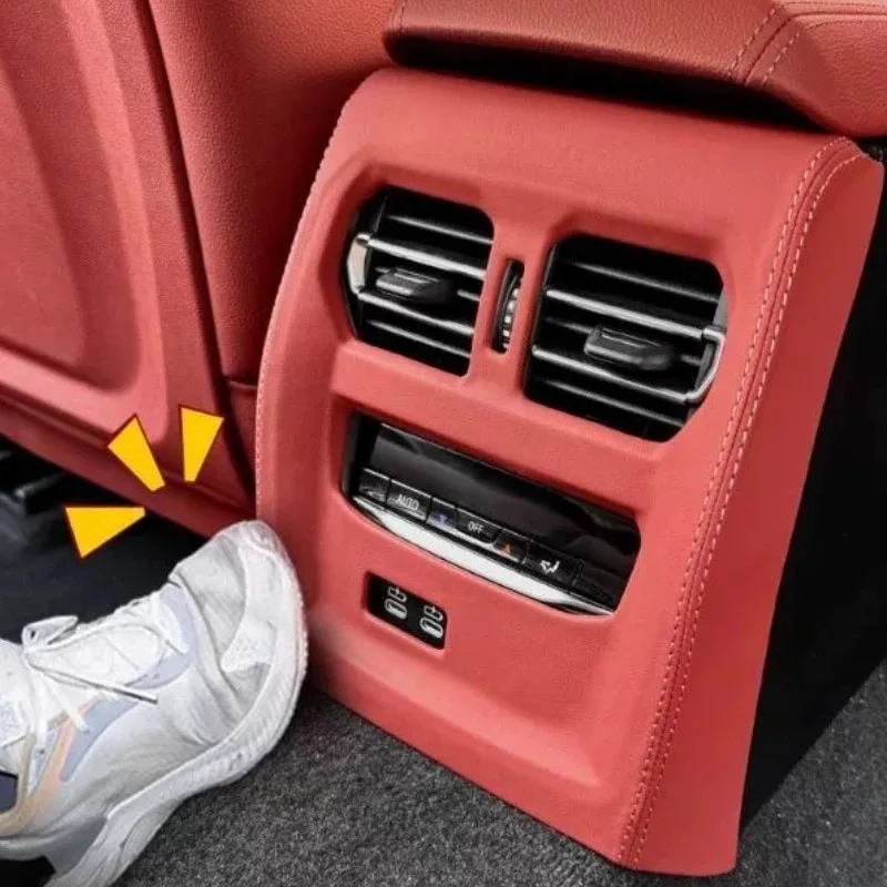 

Красная крышка заднего вентиляционного отверстия автомобиля из АБС-пластика, накладка на противоударную панель для BMW 3 серии i3 G20 2020-2024, аксессуары для интерьера автомобиля