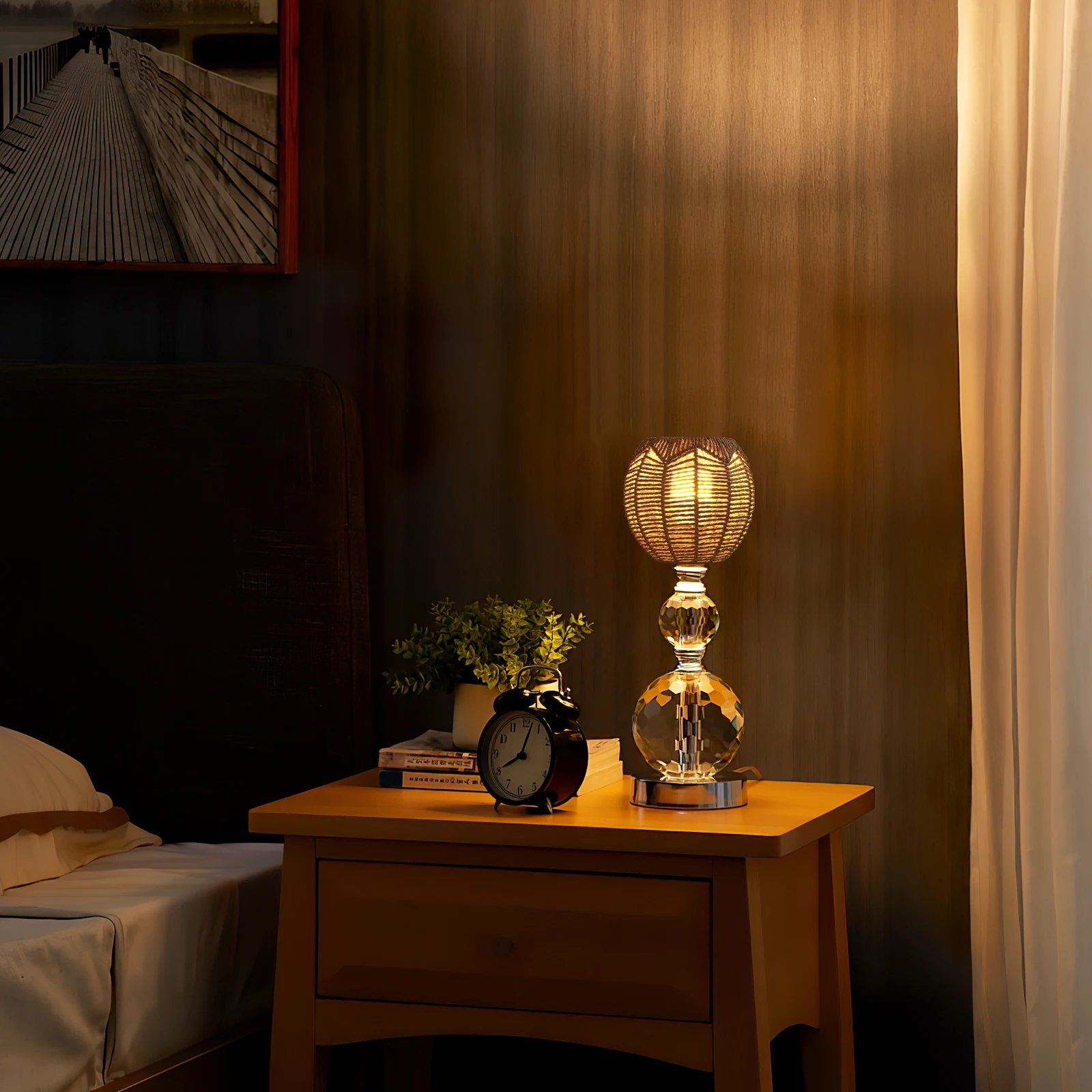 اليدوية المنسوجة الثريا عاكس الضوء تقليد الروطان الرجعية نمط لغرفة النوم غرفة المعيشة غطاء المصباح الزخرفية التبعي