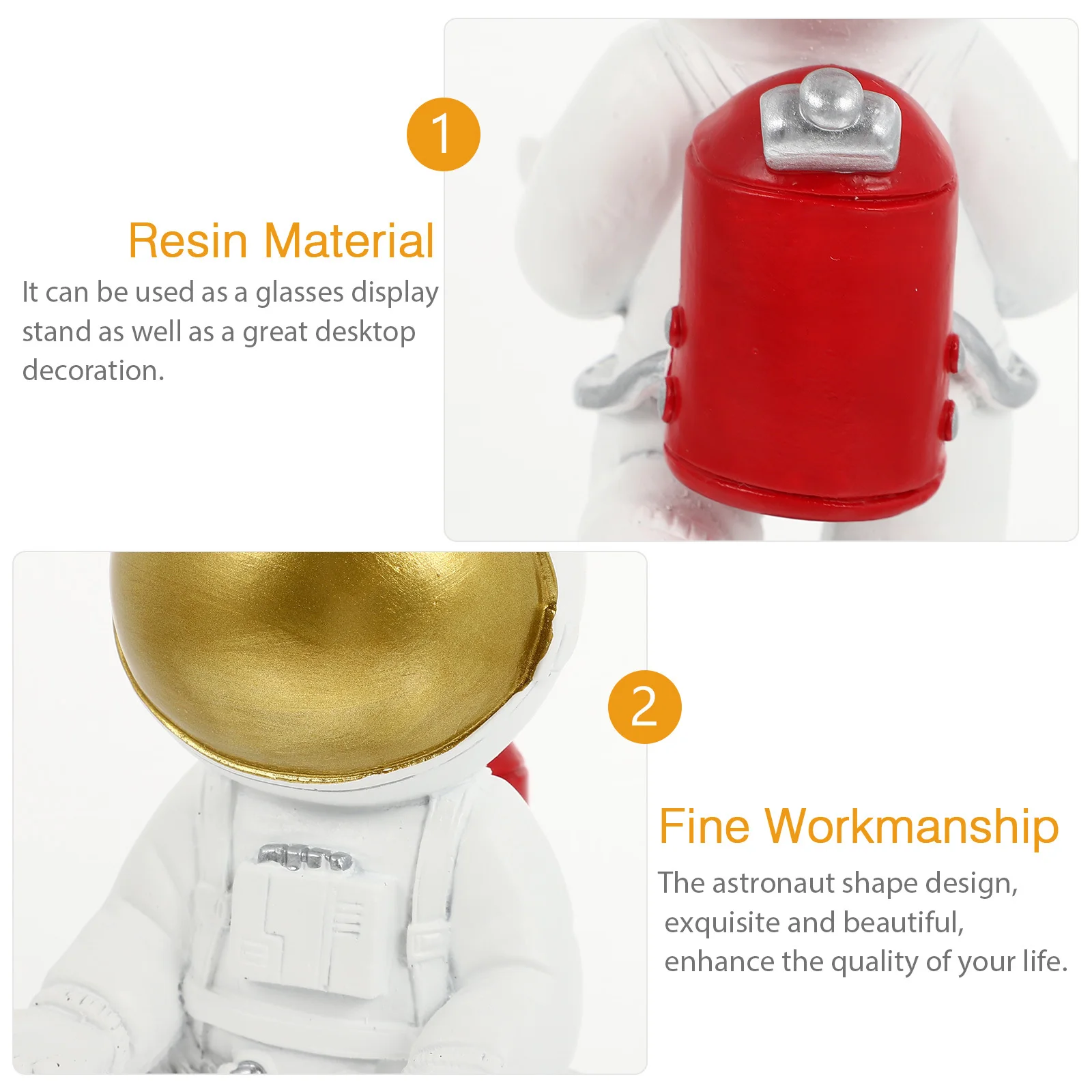 

1Pcs Astronaut Glasses Stand High Quality Resin Eyeglasses Holder Desktop Decoration Sunglasses Storage Rack Office Display