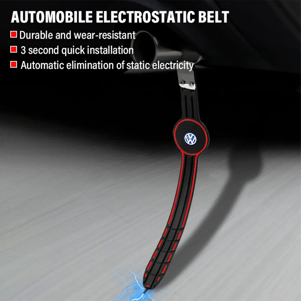 Car Anti Static Belt Safety Warning Traction Strip Taxi Truck SUV RV For Volkswagen Golf R Rline Touareg Polo GTI C R36 Scirocco