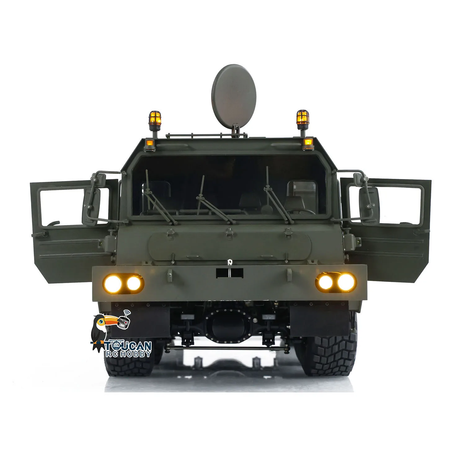 RC 1/14 8x8 Full Metal Tractor Truck SLT56 PL18 Lite Remote Control Military Transport Car 3-speed Transmission Sound Light Toy