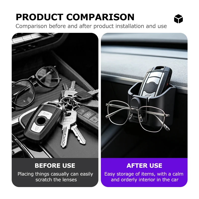 Mini Car Remote Key Storage Box Dashboard Hang Organizer Holder For Xiaopeng Xpeng G6 G7 G9 X9 P7 P7i P5 MONA M03 G3 G3i N5 view 5