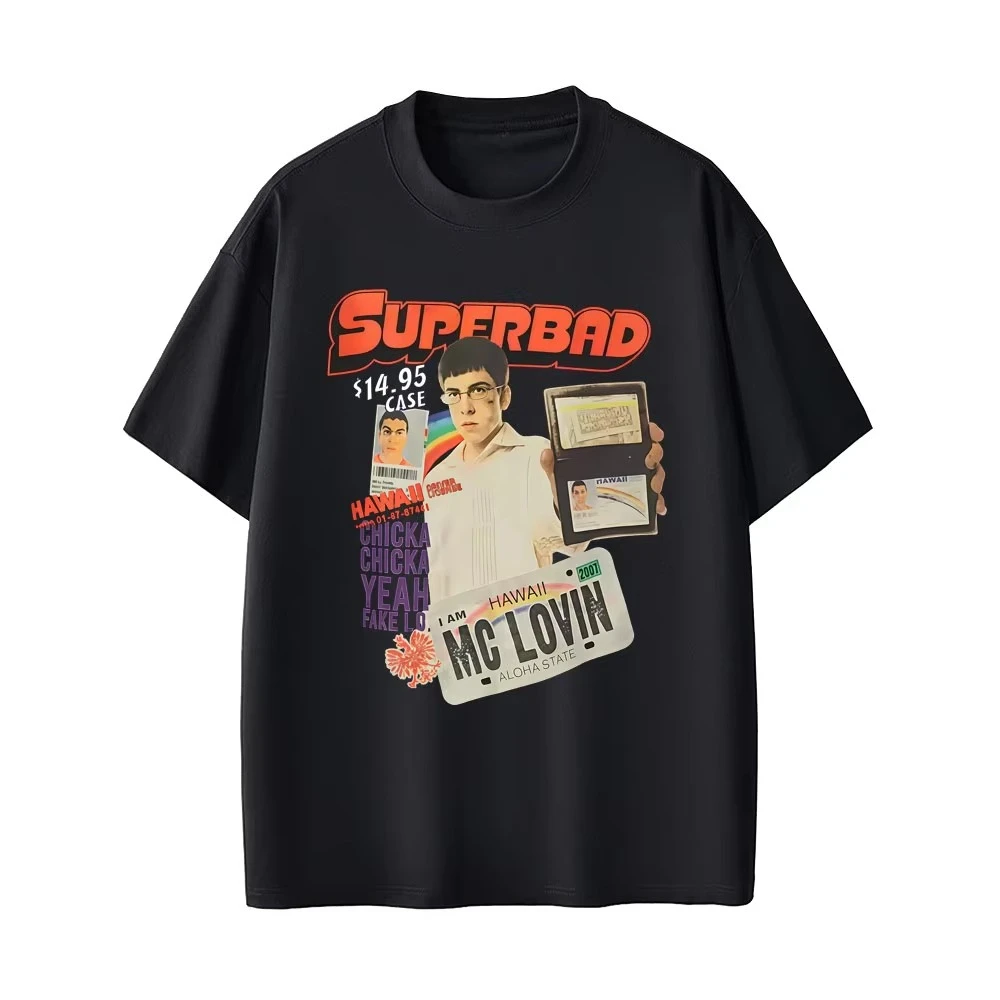 

Funny McLovin meme 100%cotton men's shirt O-Neck Short Sleeved Hip Hop oversized Women's Y2k Gothic Vintage graphics Tshirt