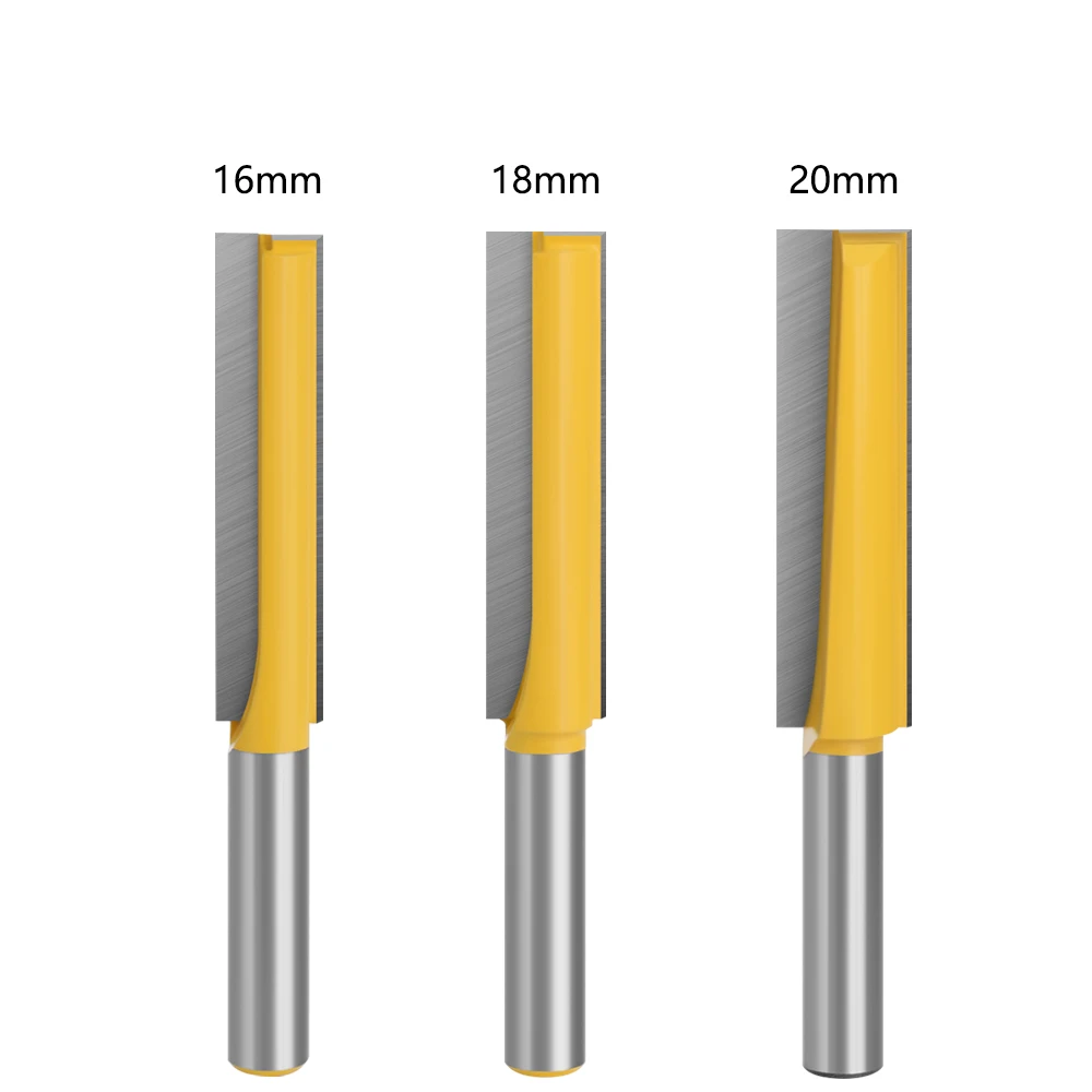 LVAIE 1pc Lengthened Cleaning Bottom Keyhole Router Bit Diameter 12x16mm 18mm 20mm Engraving Machine Woodworking Milling Cutter