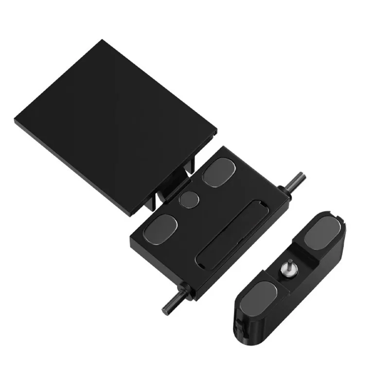 2Pcs Consice Conceal Soft Aluminum Framed Glass Door Hinge With Pin Damper For Wardrobe Closet Showcase Wine Cabinet