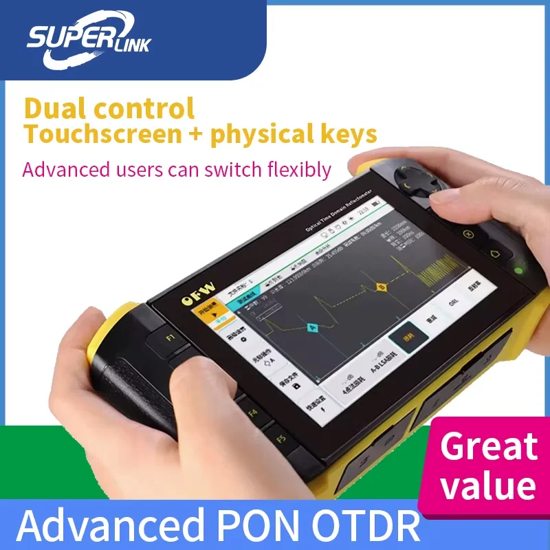 OFW FWT-200 PON OTDR |Professional All-in-One Fiber Tester | Live Fiber Test VFL OPM Touch Screen | For FTTH Network Maintenance