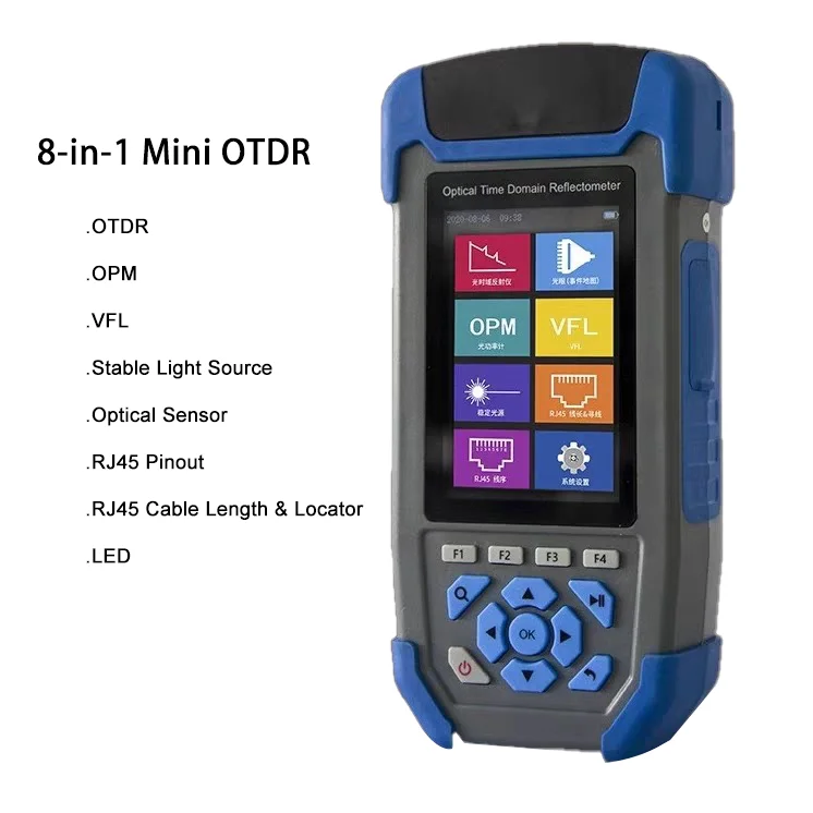 

New JW3302SJ OTDR Optical Time Domain Reflectometer 1310/1550nm with VFL OLS OPM Event Map 22/24dB 3.5inch Colorful LCD Screen