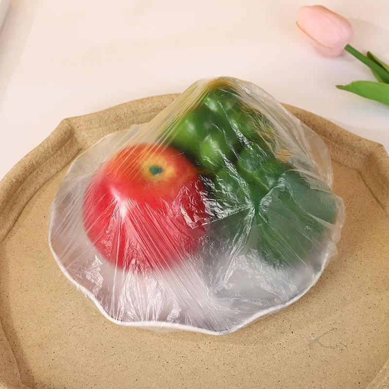 Disposable Food Cover Elastic Plastic Wrap Food Grade Lids Shoe Cover Shower Headgear Bowls Caps Food Fresh Saver Bag Dust images - 6