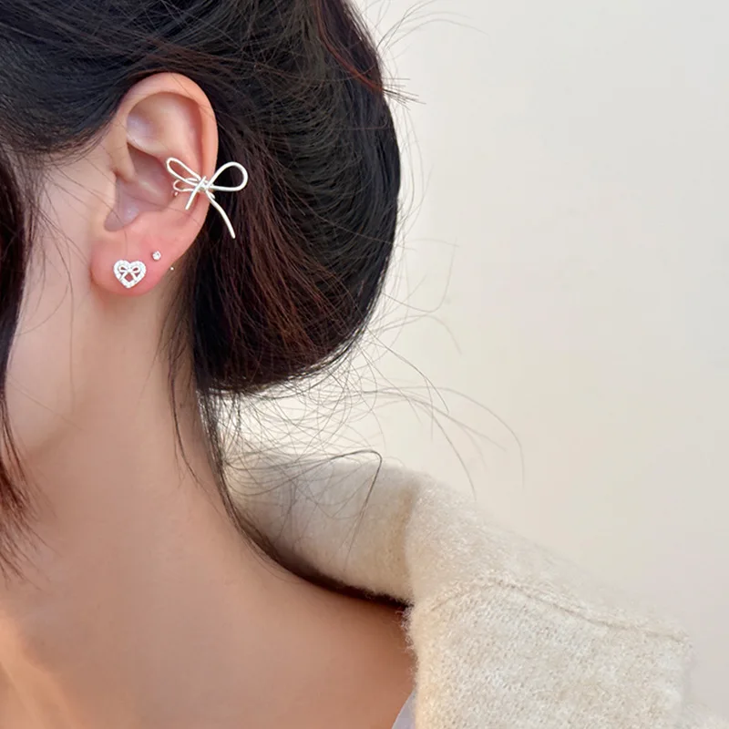 1PC Design Bow Knot Metal Ear Bone Clip for Women Sweet Fashion Earings