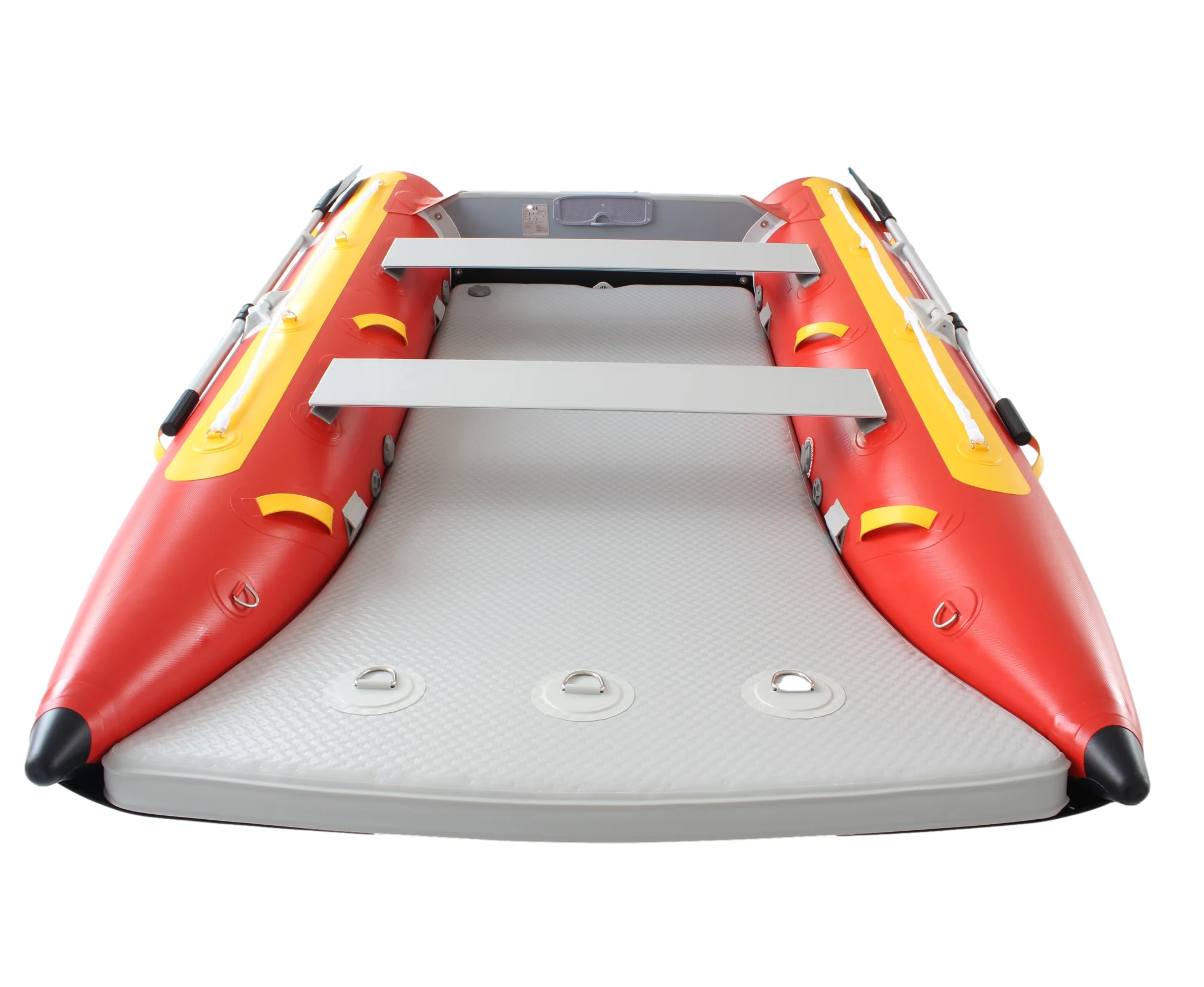 Sporty Stable High-pressure Drop Stitch Air Floor 11 Ft Inflatable Catamaran Inflatable Boat Dinghy Mini Cat Boat