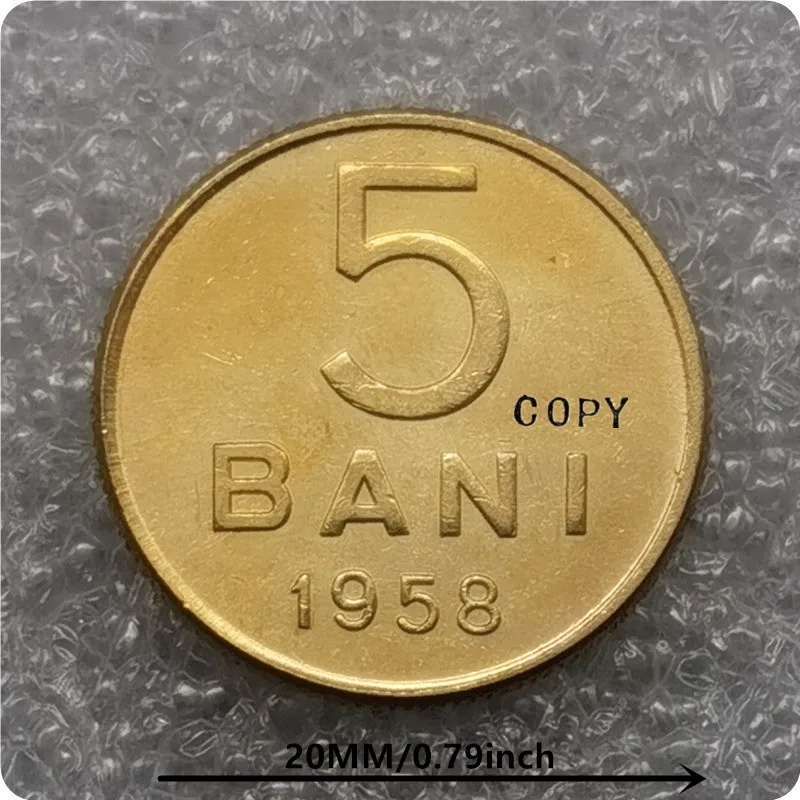 1954 Romania 3 Bani and 1958 Romania 5 Bani Copy Coins