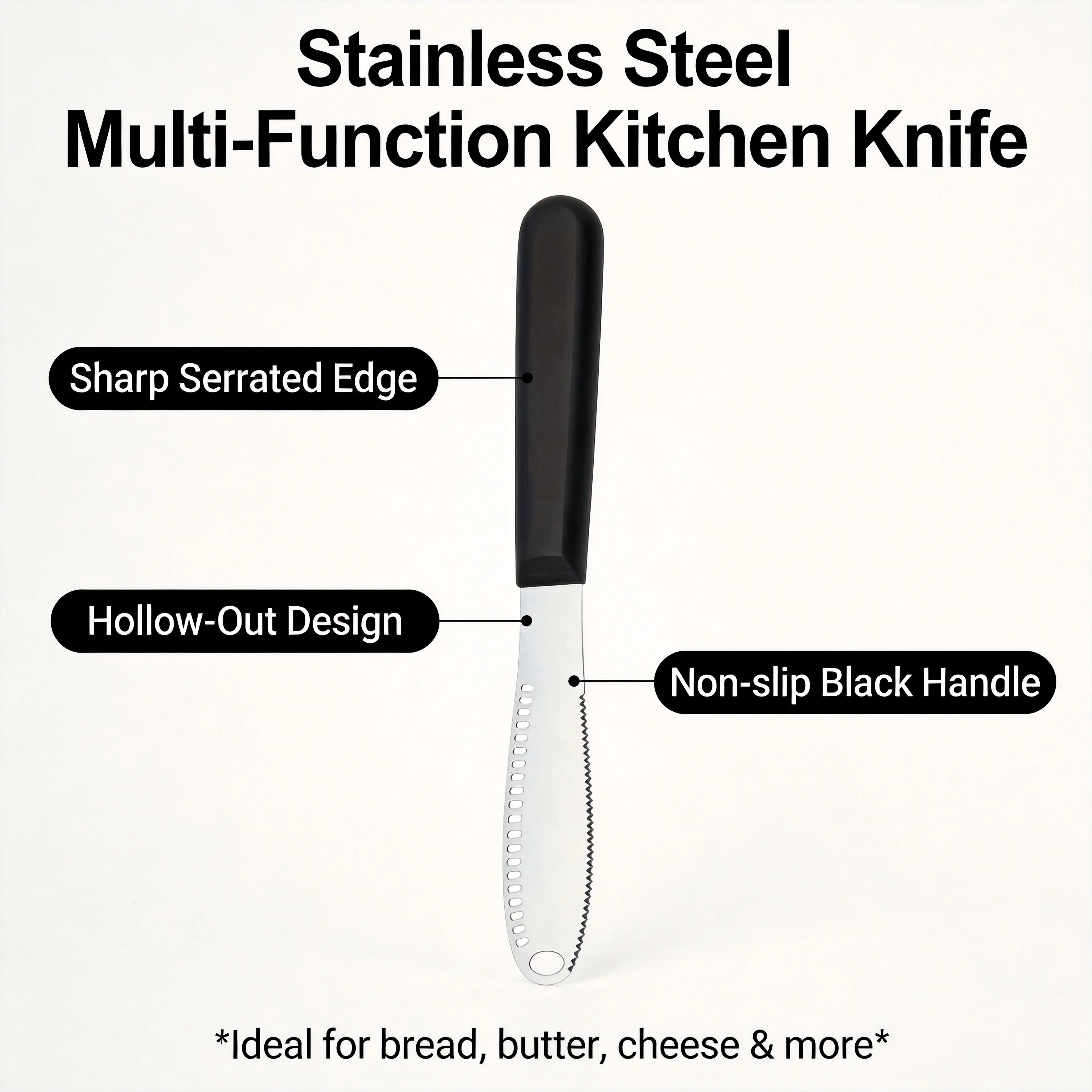 Cuchillo para Untar Mantequilla de Acero Inoxidable, Espátula Metálica para Queso, Cuchillo para Mantequilla Reutilizable, Utensilio de Cocina Duradero para Sándwiches de Desayuno