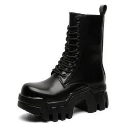 2024 New Fashionable Thick Soled Short Boots for Women, Retro Punk Workwear Boots for Couples, Rock Motorcycle Boots38-46