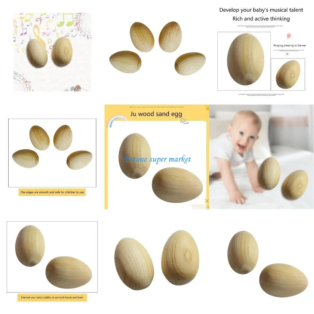 

090B Maracas Sand Egg Improve Intelligence Educational Music Instruments