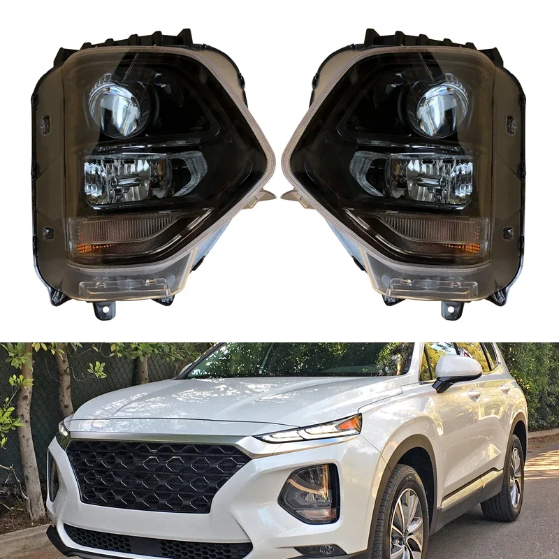 

Поп-автомобильная противотуманная фара для Hyundai Santa Fe 2019 2020, галогенный передний бампер, указатель поворота, лампа в сборе 92102S2000 92101S2000