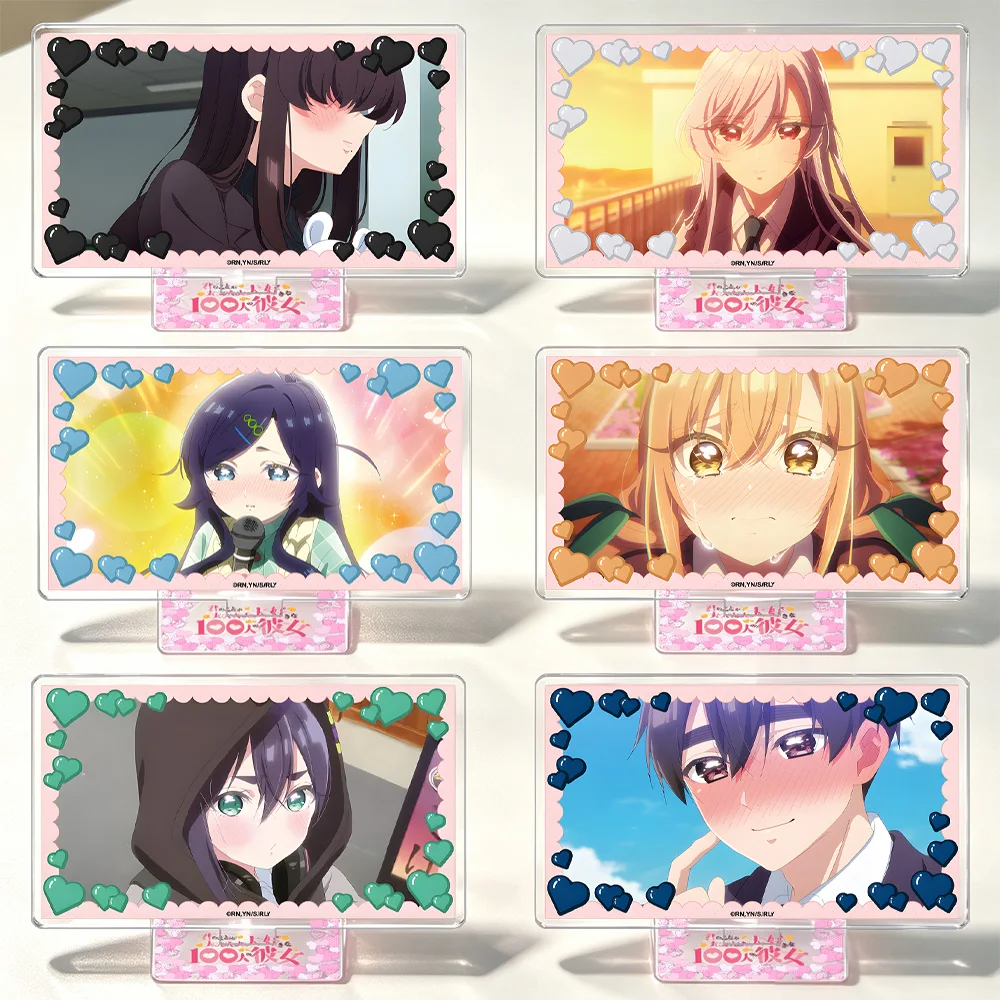 Hanazono Sakuramachi Nagino Inda Karane Yakuzo Nuri Yoshimoto Shizuka heart frame rectangular standee Acrylic Keychain