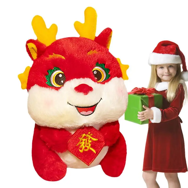 

2024 Year Of The Dragon Doll Plush Toy Chinese Lunar New Year Decoration Photo Props Room Ornament Kid Gift