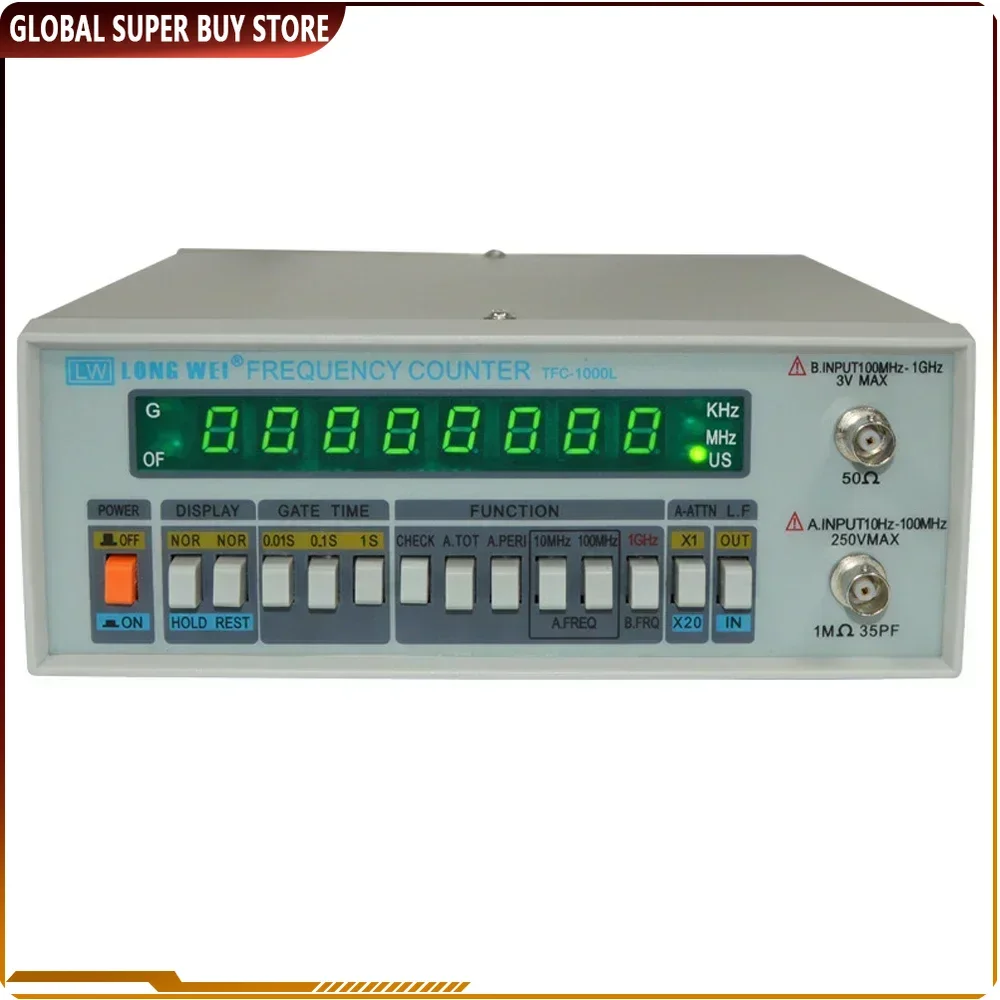 

LED Digital Precision Frequency Meter Tester TFC-2700L Frequency Counter A/B Channel Sensitivity 20mVrms Stability ±3 * 10-9s