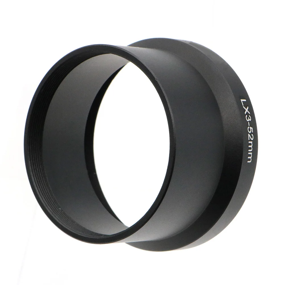 Metal Lens Adapter Tube Ring, Mount Filtro para Panasonic Lumix DMC-LX3 Camera, 52mm