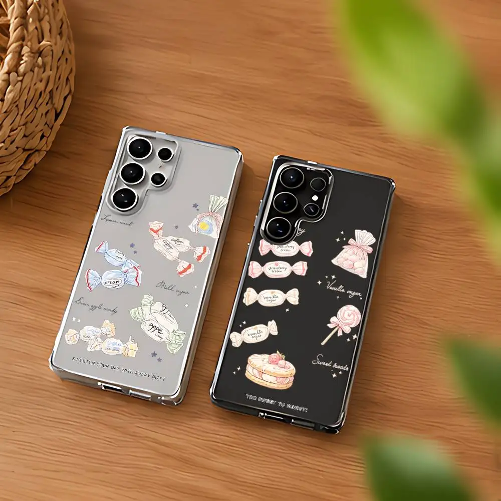 Ns Niche Graffiti Colored Line Candy Cute Case For Samsung Galaxy S21 S22 S23 S24ULTRA S25ULTRA FE Ultra Plus5G A52S S26 Cover
